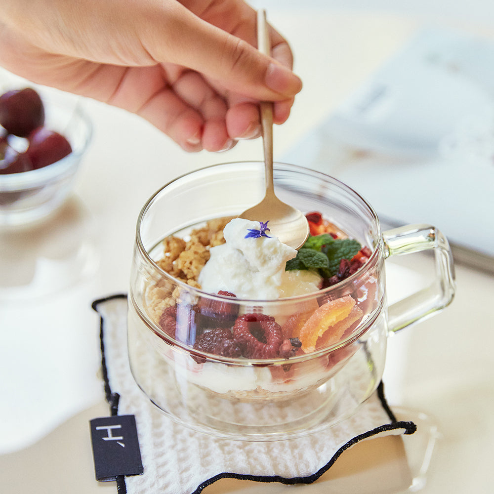Double-Wall Borosilicate Wide Mug with Handle