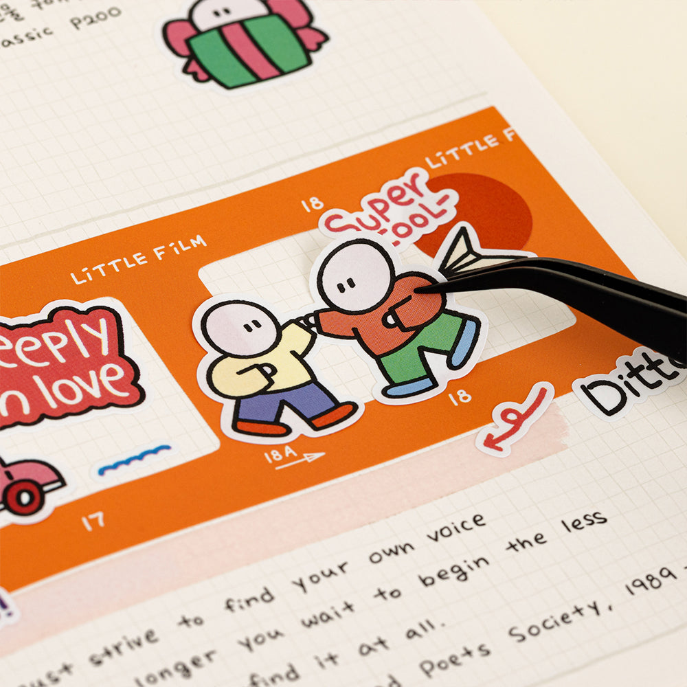 Playful Character Drawing Accent Sticker Pack