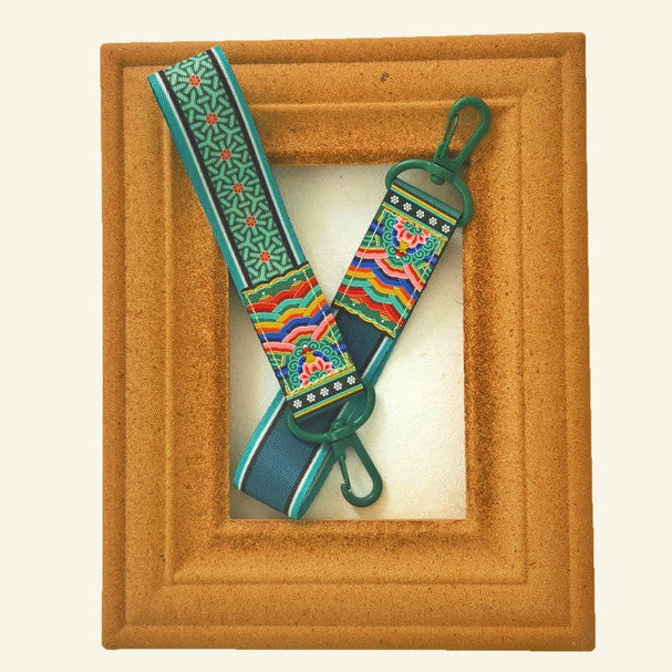 Lotus Motif Dancheong Strap Keyring