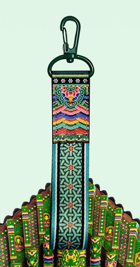 Lotus Motif Dancheong Strap Keyring
