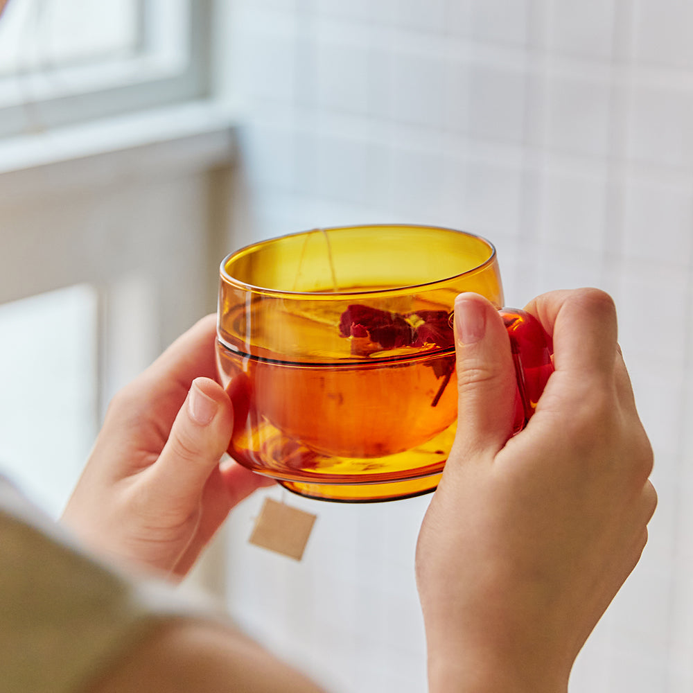 Double-Wall Borosilicate Wide Mug with Handle