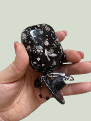 Handmade Korean Traditional Hat Mother-of-Pearl Keyring (Gat-Butterfly Design)